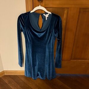 BCBGeneration Blue Velvet dress